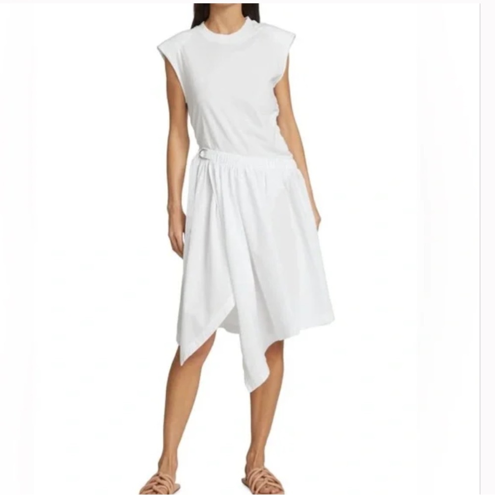 Derek Lam 10 Crosby Asymmetrical Cotton Dress M